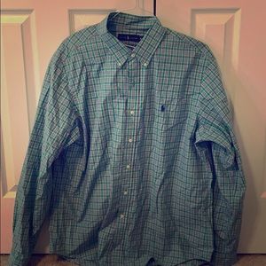 Blue and green Polo Ralph Lauren Hutton down XL